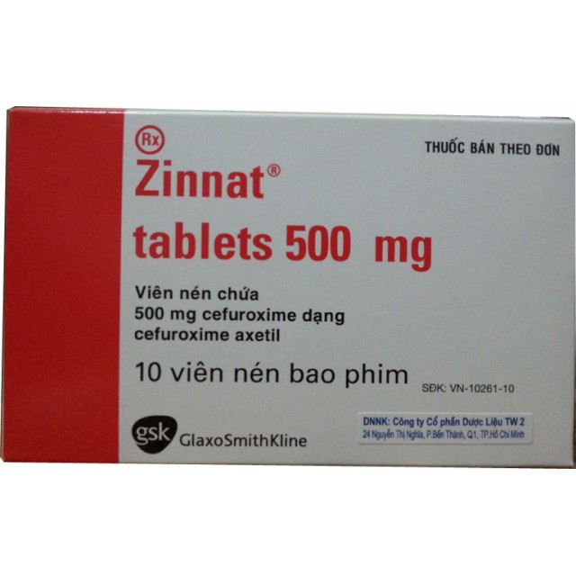 ZINNAT 500 mg H/10 viên
