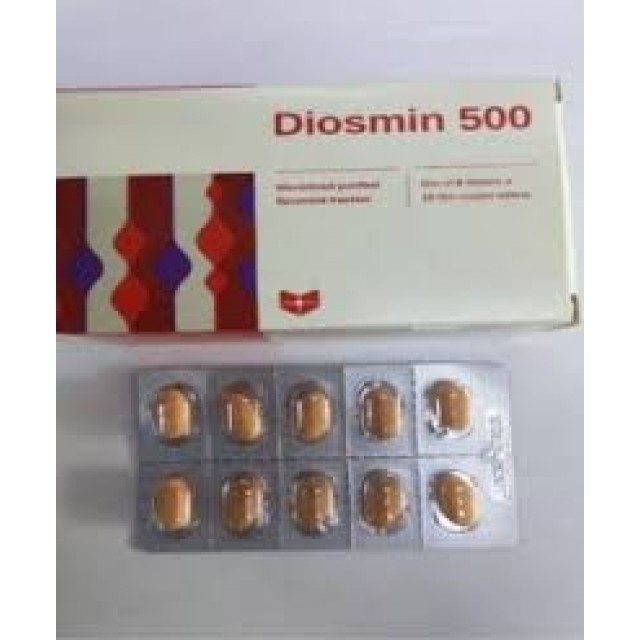 Diosmin 500 mg H/60 viên ( thuốc trị suy giảm tỉnh mạch)