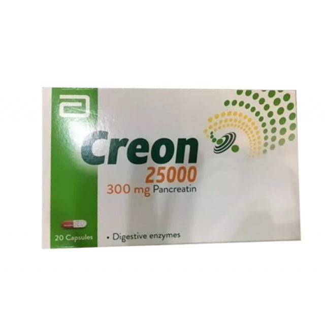 Creon Pancreatin 300 mg H/20 viên ( Thiểu năng tụy ngoại tiết)