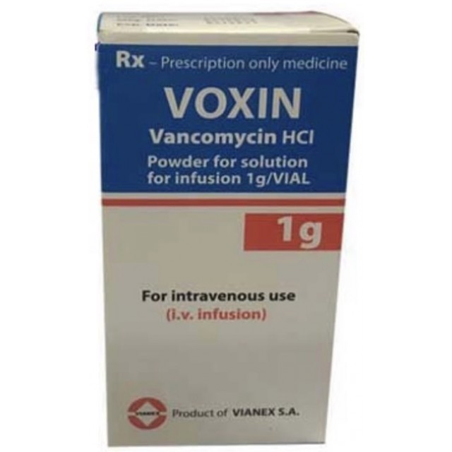 Voxin Inj 1g H/1lọ ( Vancomycin 1g) 