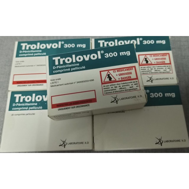 Trolovol 300mg H/30 viên ( điều trị bệnh viêm khớp dạng thấp và bệnh Wilson)