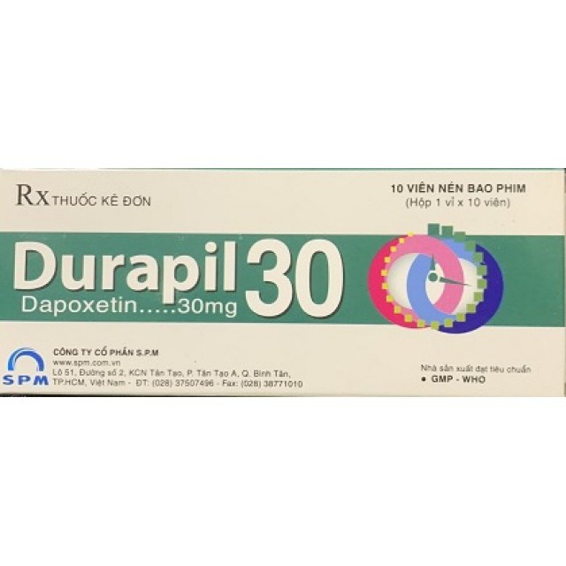 Durapil 30 H/10 viên- Điều trị xuất tinh sớm ở nam giới