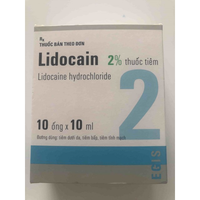 Lidocain 2%  200mg/10 ml Hungary Egis H/10 ống