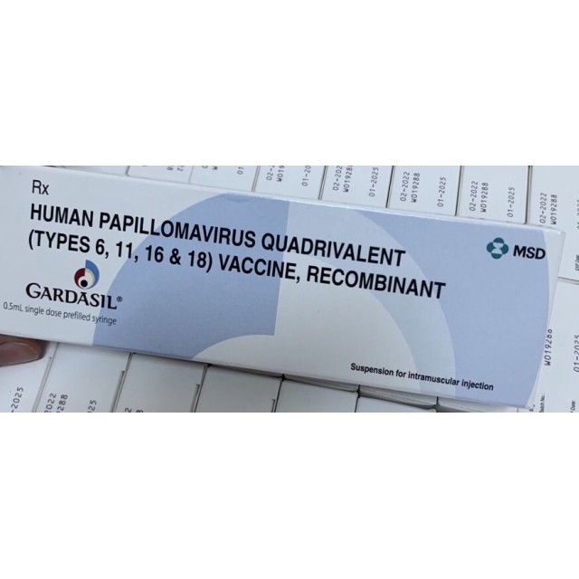 Gardasil 0,5 ml H/1 bơm tiêm (Vắc xin phòng ung thư cổ tử cung do HPV 6, 11, 16, 18)