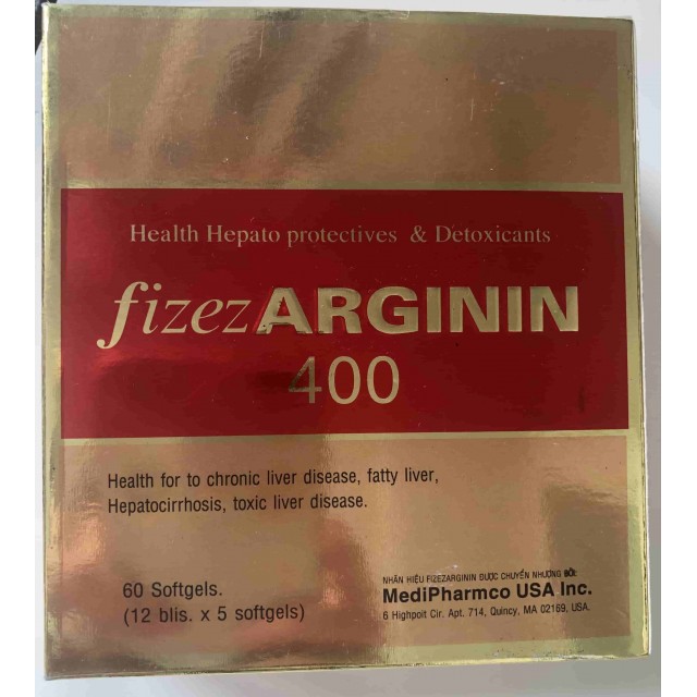 ARGININE 400 mg H/60 viên softgels giải độc gan