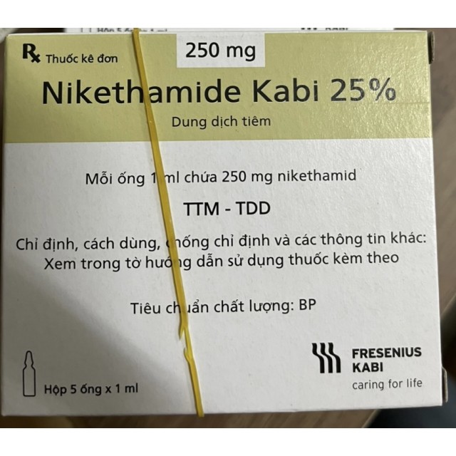 Nikethamide Kabi 25% H/5 ống 1ml ( thuốc chống sốc)