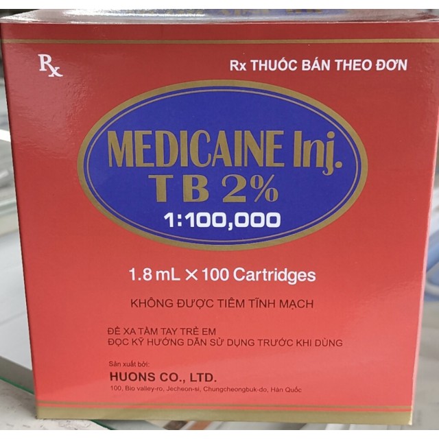 Medicaine Inj 2% Tê Đỏ Hàn H/100 ống 1,8ml