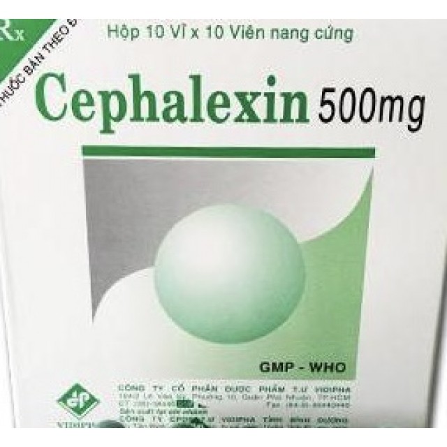 Cephalexin 500mg Vidipha H/100 viên