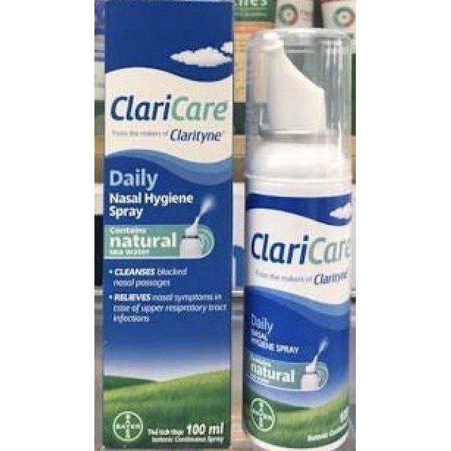 Claricare Daily Spray 100ml - Xịt mũi giúp vệ sinh mũi hiệu quả