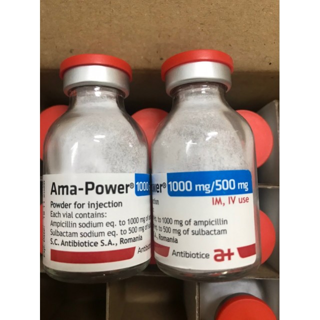 Ama Power ( kháng sinh giống Unasyn (Ampicilin 1000mg +Sulbactam 500mg)