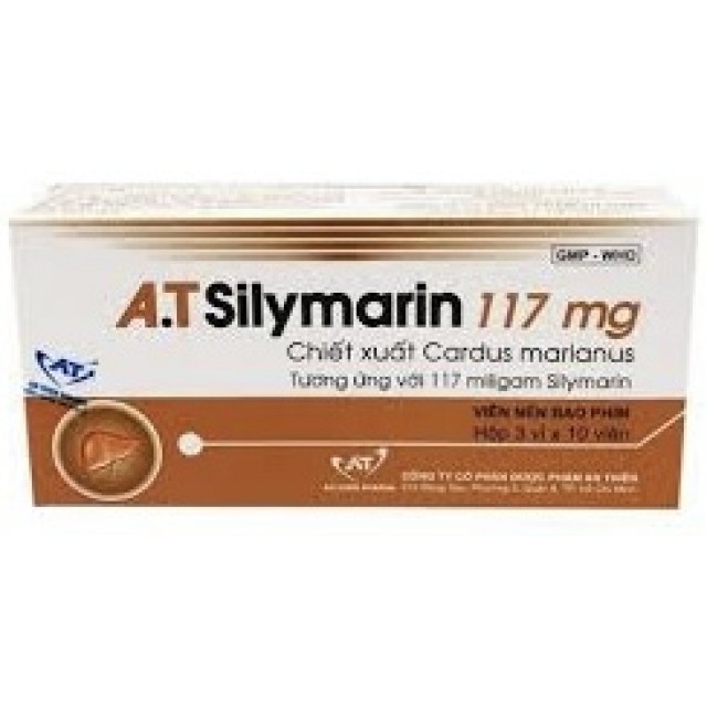 AT Silymarin 117mg H/ 30 viên (hỗ trợ điều trị bệnh viêm gan mạn tính)