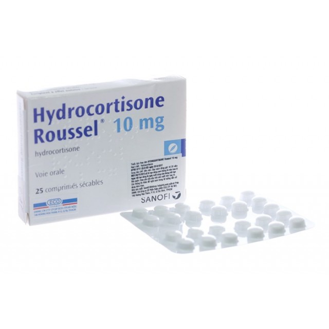 Thuốc trị suy thượng thận Hydrocortisone10mg H/25 viên