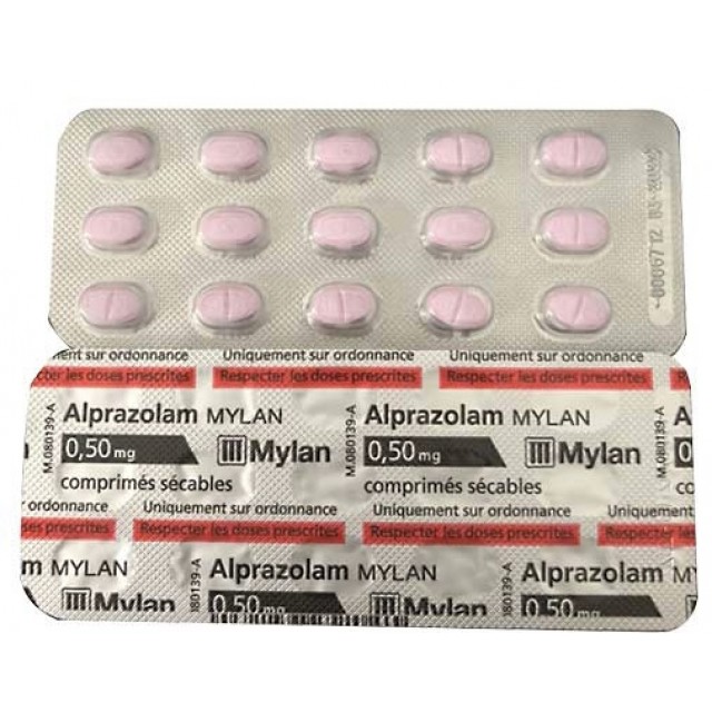 Alprazolam Mylan 0.5mg  H/30 viên- Thuốc điều trị hội chứng hoảng sợ, lo âu 