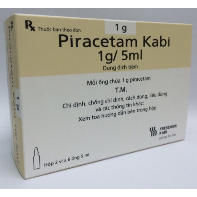 Piracetam Kabi 1g/5 ml H/12  lọ 5ml