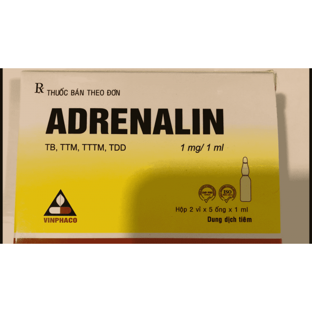 ADRENALIN 1 MG/1 ml Tiêm cầm máu H/10 ống