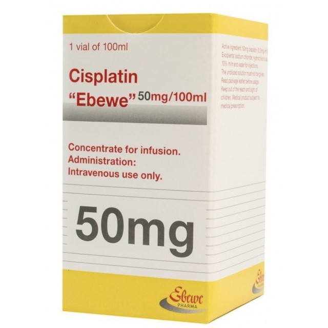 Cisplatin Ebewe 50mg/100 ml H/1 lọ