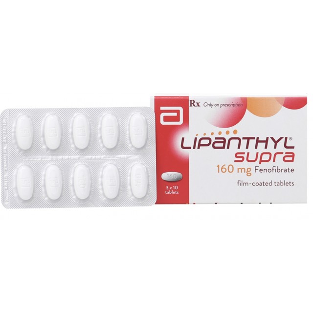 Lipanthyl Supra 160mg H/30 viên (thuốc điều trị tăng mỡ máu)