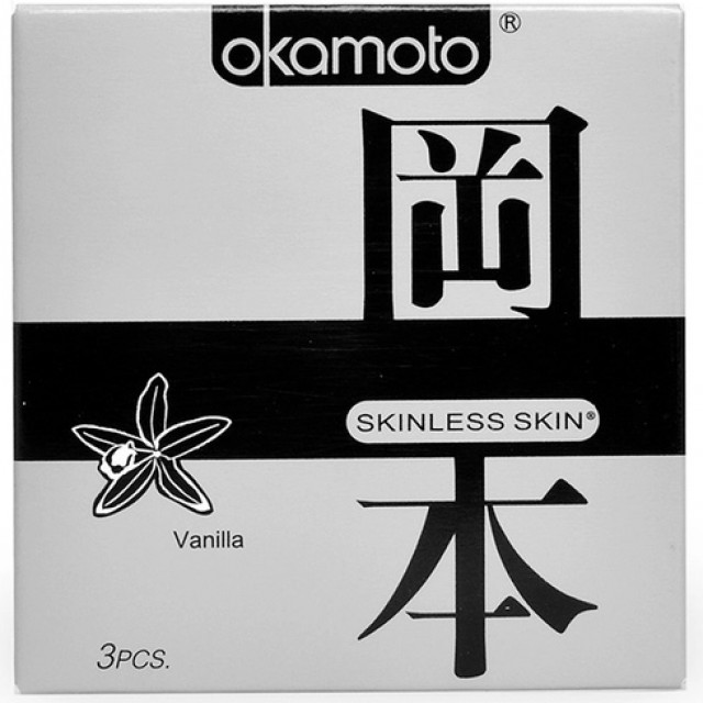 Bao cao su OKAMOTO  Skin Vanilla H/3 cái (MẠNH MẼ VÀ QUYẾN RŨ)