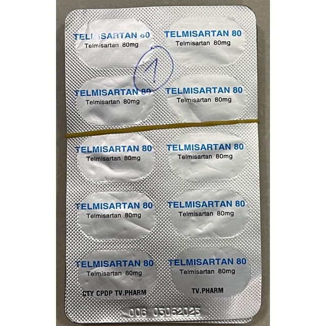 Telmisartan TV Pharm 80mg H/20 viên (cao huyết áp)