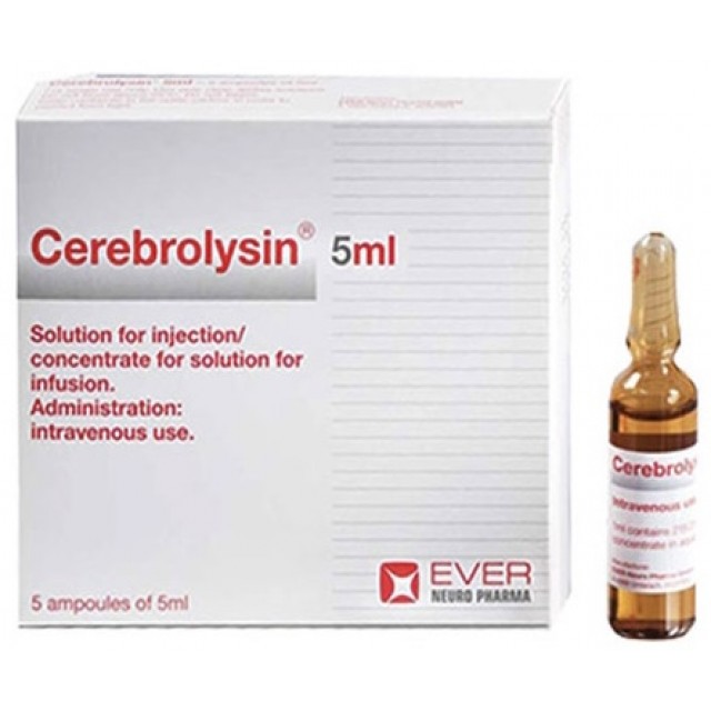 Cerebrolysin 10ml H/5 ống (rối loạn trí nhớ, sa sút trí tuệ, đột quỵ)