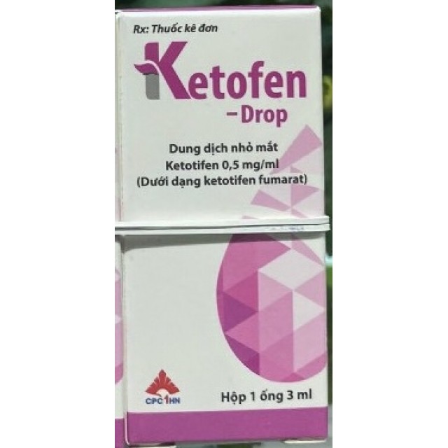 Ketofen Drop 0,5mg/ml H/1 lọ 3ml – Dung dịch nhỏ mắt