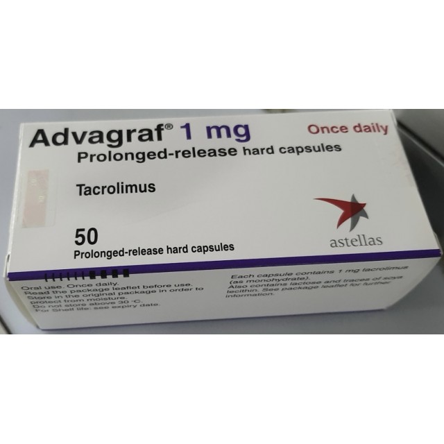 ADVAGRAF 1MG (Tacrolimus 1mg) H/ 50 VIÊN ( chống thải ghép)