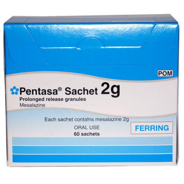 Pentasa 2g H/50 gói (Mesalazin Thuốc trị viêm đại tràng)