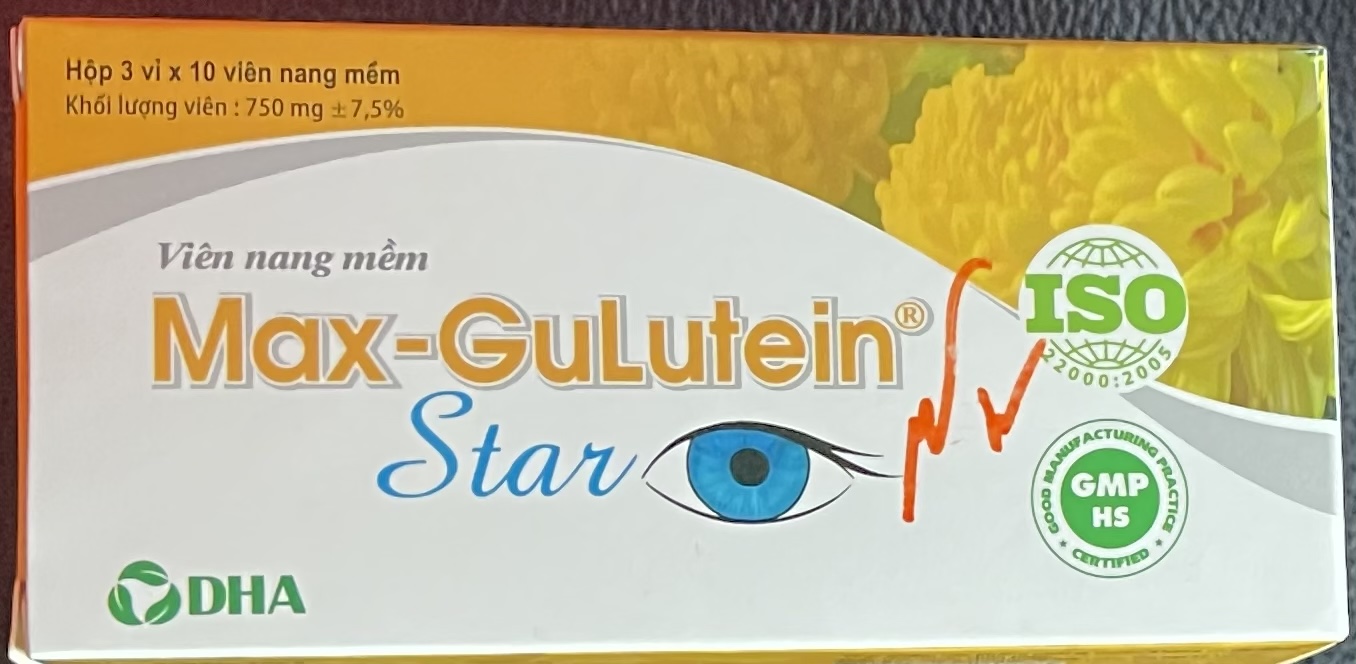 Max-GuLutein Star (tăng cường thị lực, ngừa lão hóa mắt) H/30 viên