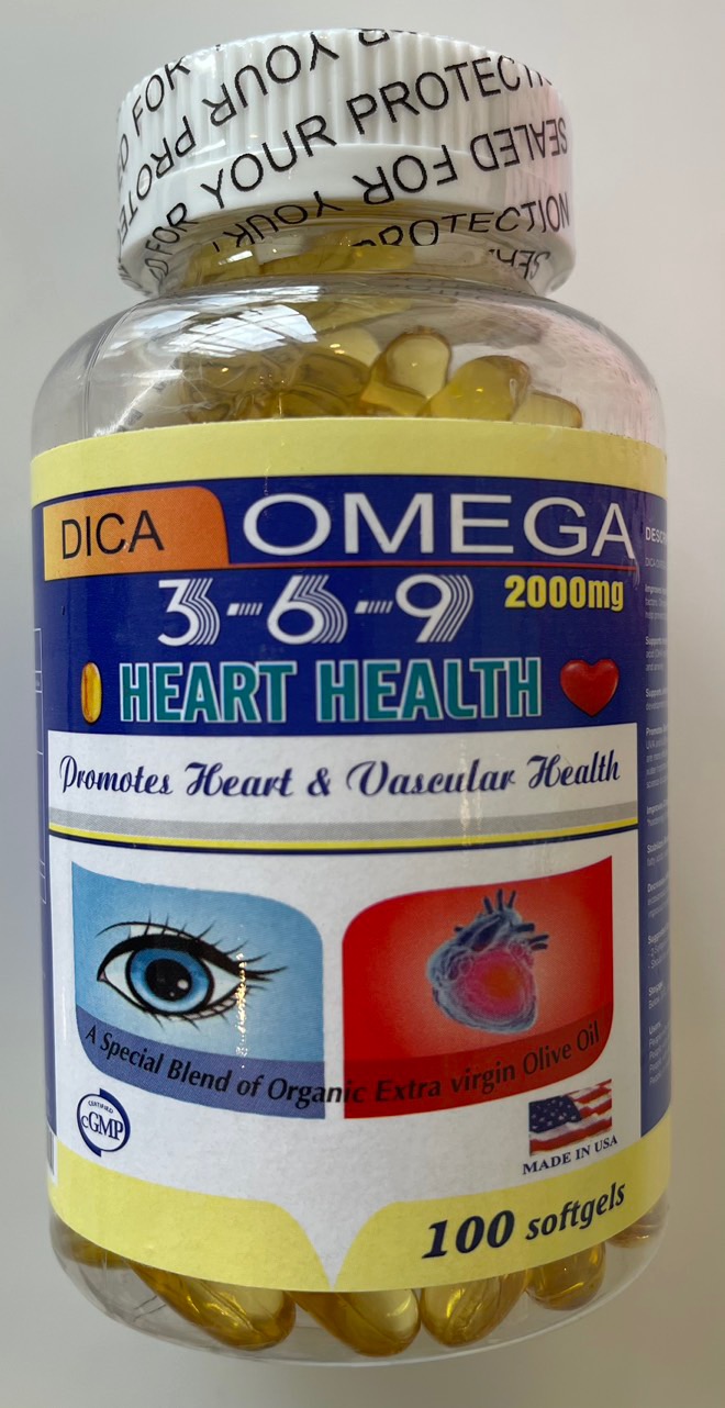 Dica Omega369 H/100 viên ( hỗ trợ tim mạch, chống đột quỵ)