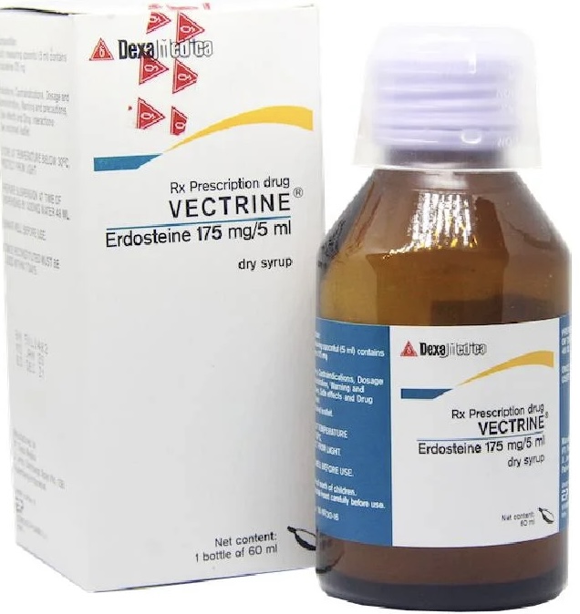 Vectrine 175mg/5ml (Erdosteine) Syrup C/60 ml ( thuốc làm loãng đàm)