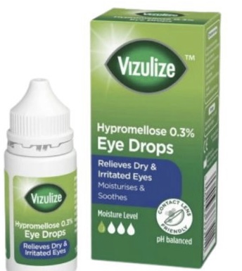 Vizulize Hypromellose 0.3% Eye Drops 10 ml ( làm dịu giảm khô mắt)
