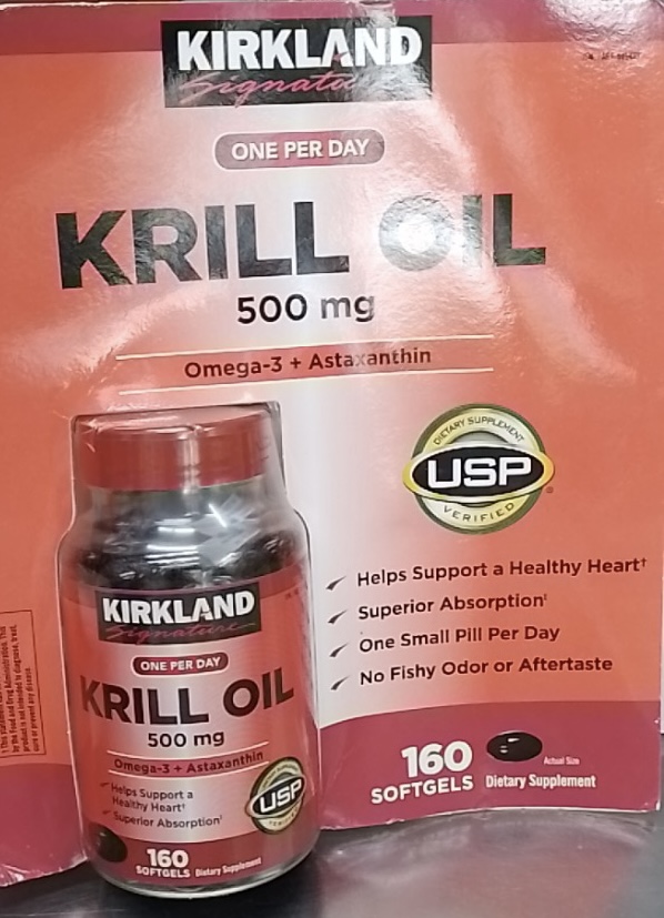 OMEGA3 Kirkland Krill Oil 500mg H/160 viên (Hỗ trợ tim mạch)