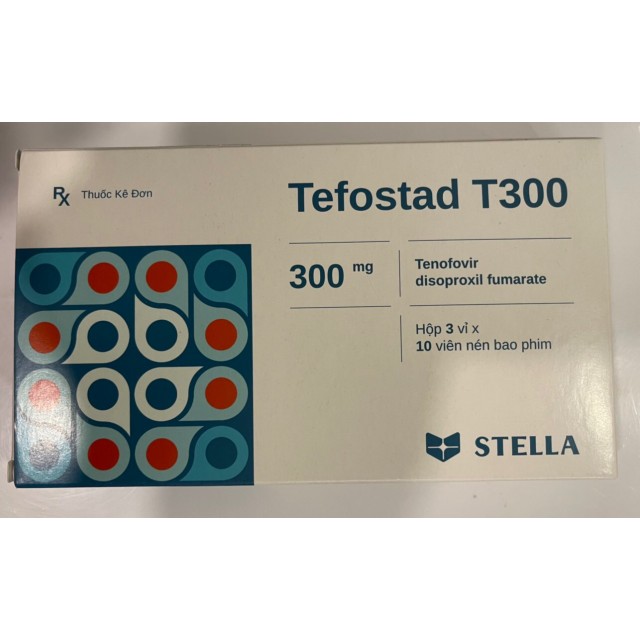 Tefostad T300 300mg H/30 viên Tenofovir 300 mg (thuốc kháng virus )