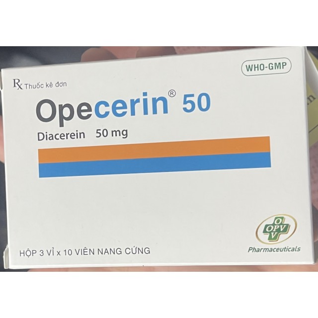 Opecerin 50mg OPV (Diacerein 50mg) H/30 viên  ( trị thoái hoá xương khớp)