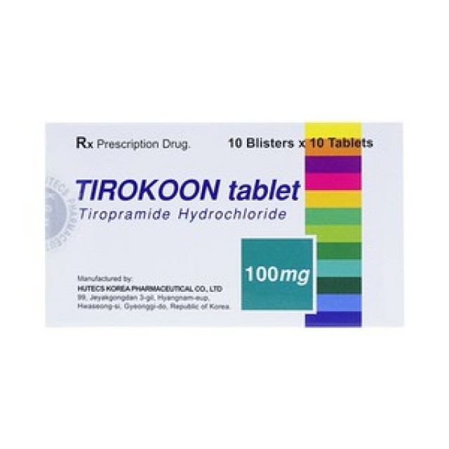TIROKOON 100 mg H/ 100 viên CHỐNG CO THẮT CƠ TRƠN