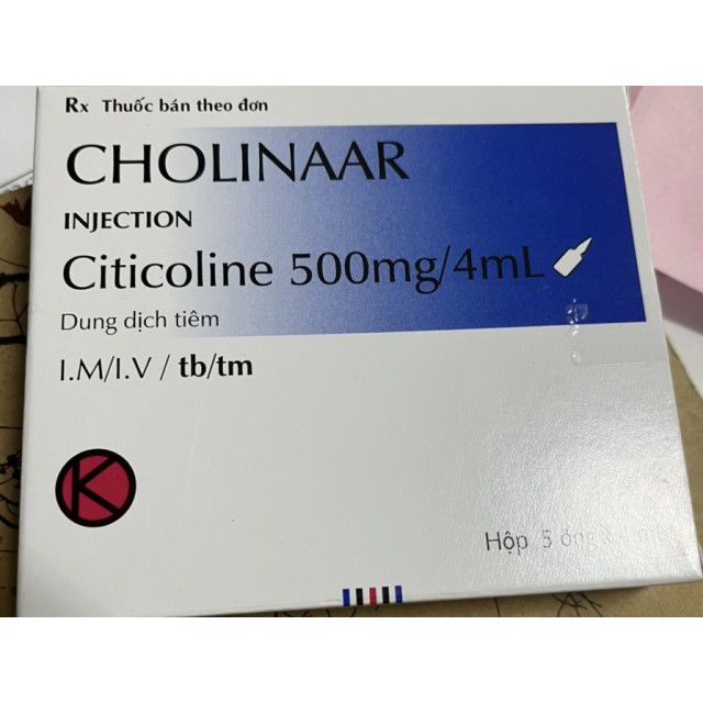 Cholinaar 500mg/4ml H/5 ống (Thuốc điều trị bệnh não cấp tính hiệu quả của Novell)