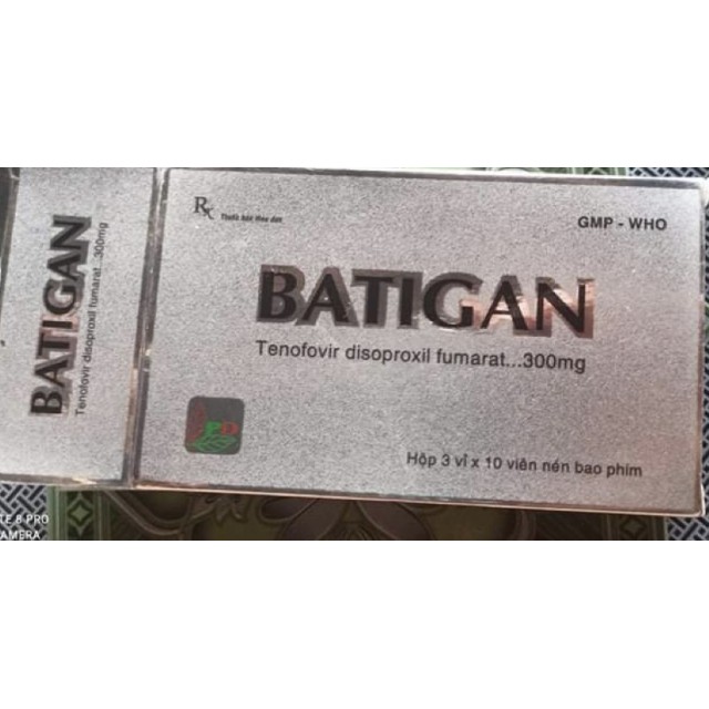 Batigan 300 (Tenofovir)H/30 viên (chỉ định cho người bệnh nhiễm HIV và viêm gan B mãn tính)