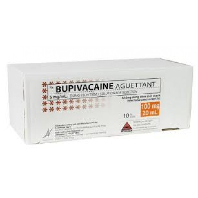 BUPIVACAINE AGUETTANT 5 mg/ ml  H/10 lọ
