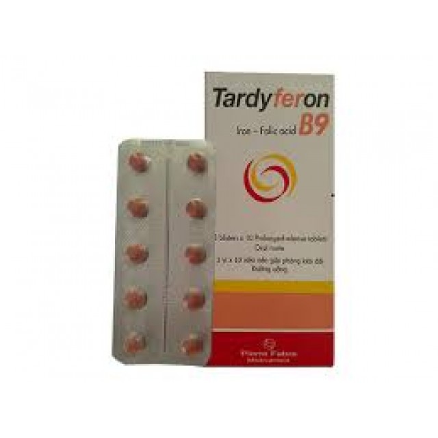 Tardyferon B9 H/30 viên ( Thuốc bổ sung sắt, acid folic)