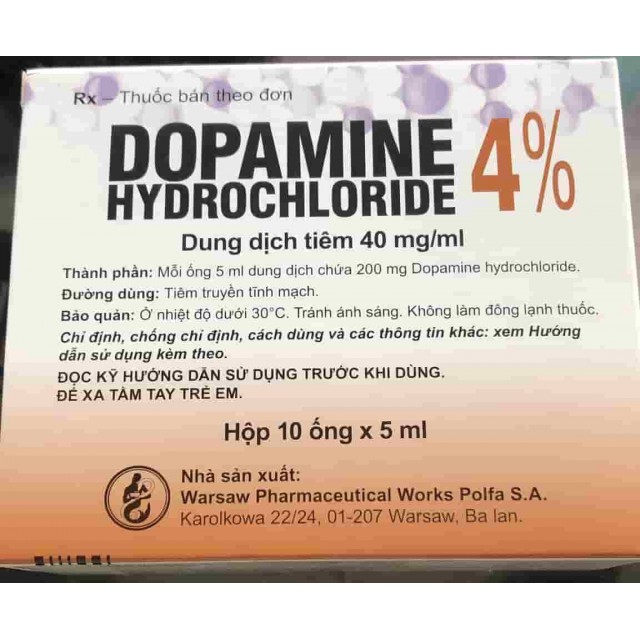 Dopamine 40mg/ml H/10 ống 5 ml