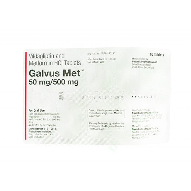 GALVUS MET 50MG/500MG H/60 v