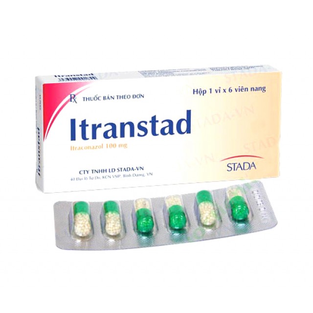 ITRANSTAD STADA 100MG H/6 viên ( trị nhiễm nấm da)
