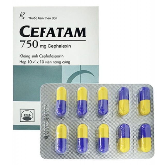 Cefatam (cephalexin 750mg) Pymepharco H/100 viên