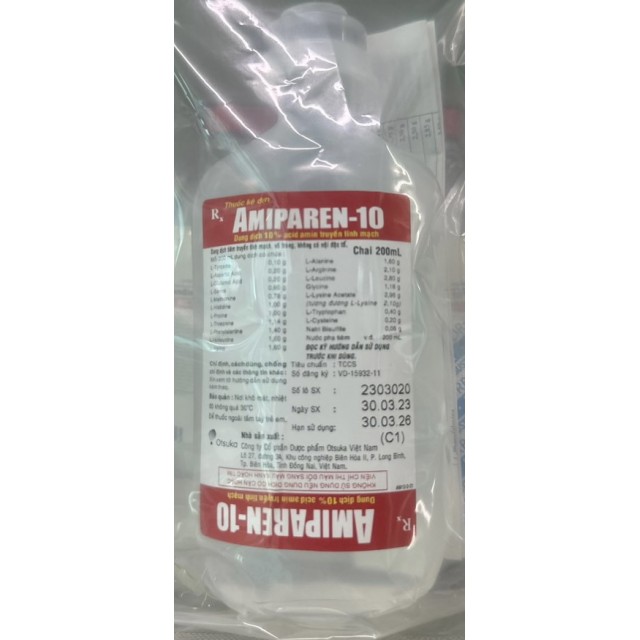 Amiparen 10% 200 ml Aminoplasma Otsuka