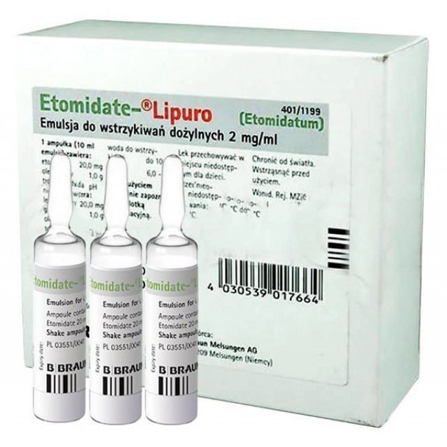 ETOMIDATE-LIPURO inj 20 mg/10 ml H/10 Lọ