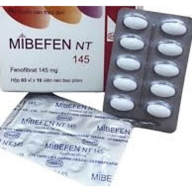 Mibefen NT 145 mg ( Fenofibrat 145mg )H/30 viên 