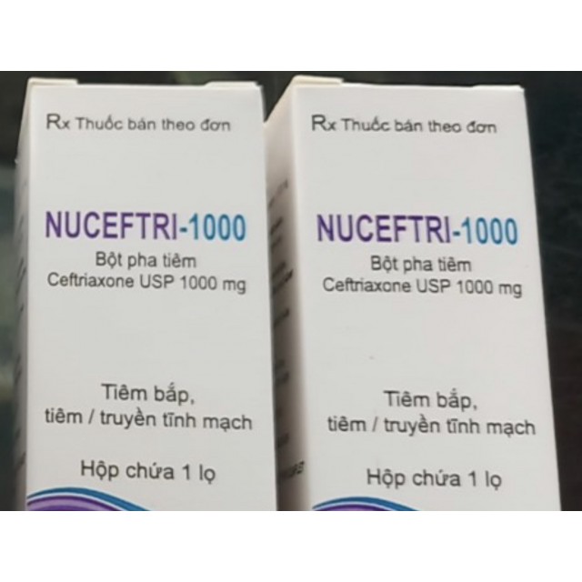 Nuceftri-1000 H/10 lọ ( Ceftriaxon Ấn Độ)