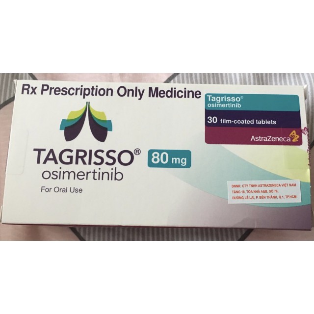 TAGRISSO 80 mg H/30 viên (  liệu pháp trúng đích điều trị ung thư phổi không tế bào nhỏ giai đoạn 4 EGFR+)