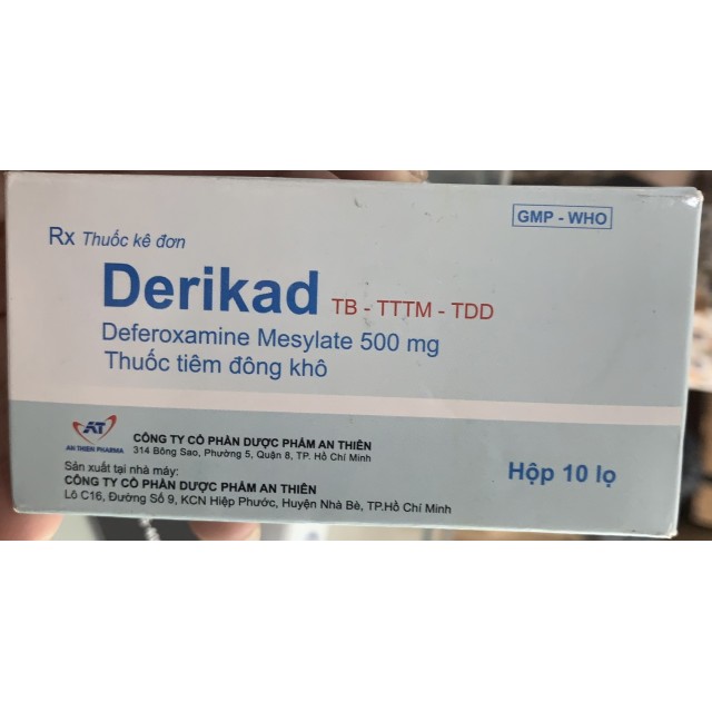 Derikad 500 mg H/10 lọ ( THUỐC THẢI SẮT)