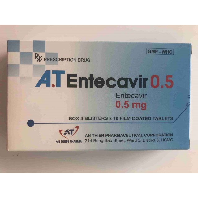 Thuốc AT Entecavir 0.5 mg H/30 viên